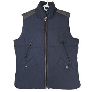 Banana Republic Navy Blue Wool Cotton Nylon Down Navy Blue Vest Mens Medium 2017